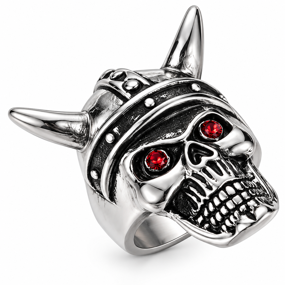 R168 Stainless Steel King Rider Biker Ring