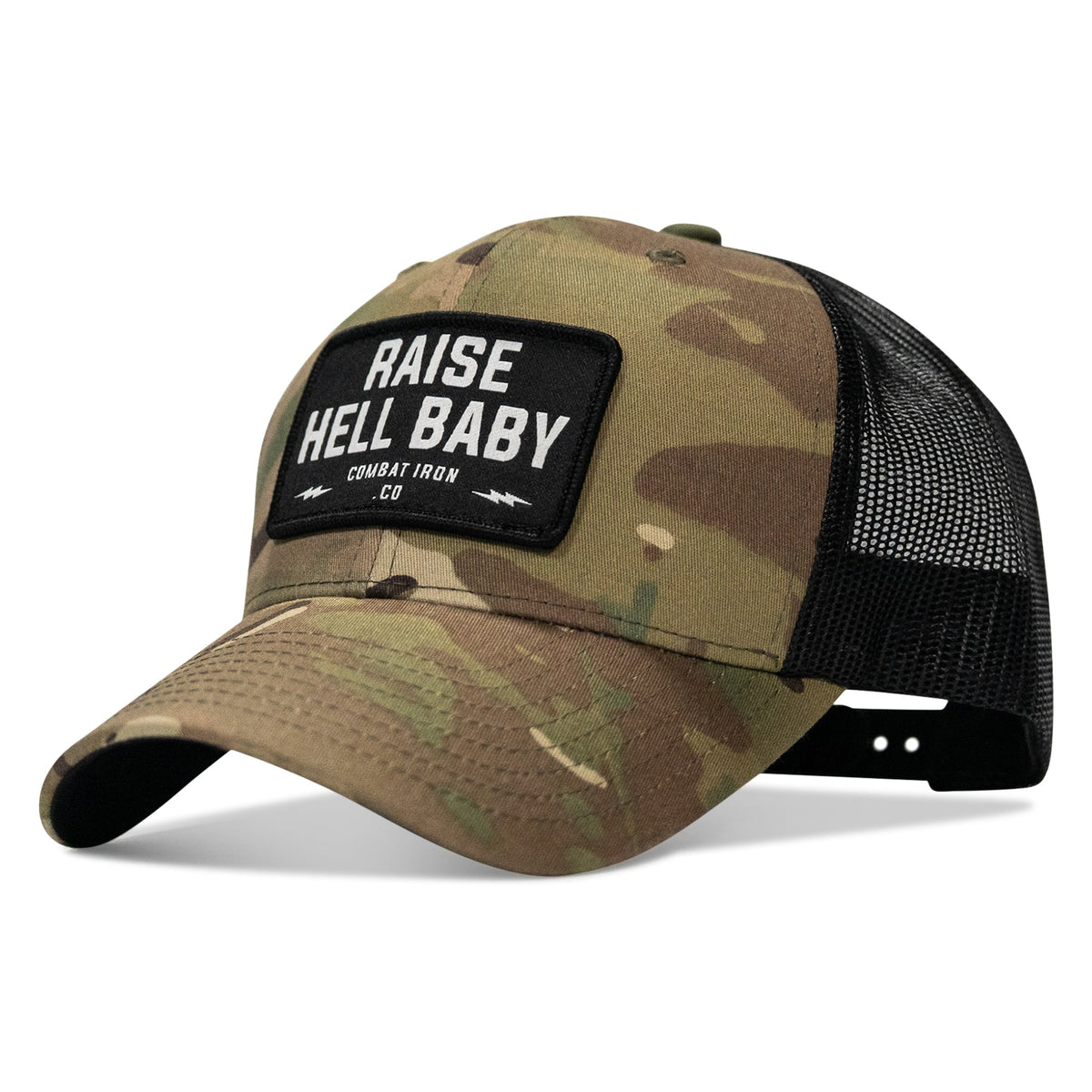 Raise Hell Baby Patch Snapback Hat