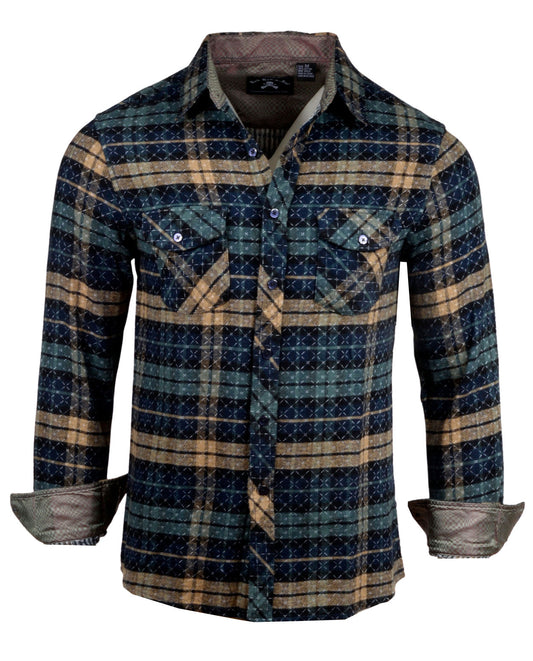 'Get Rhythm' Flannel in Olive