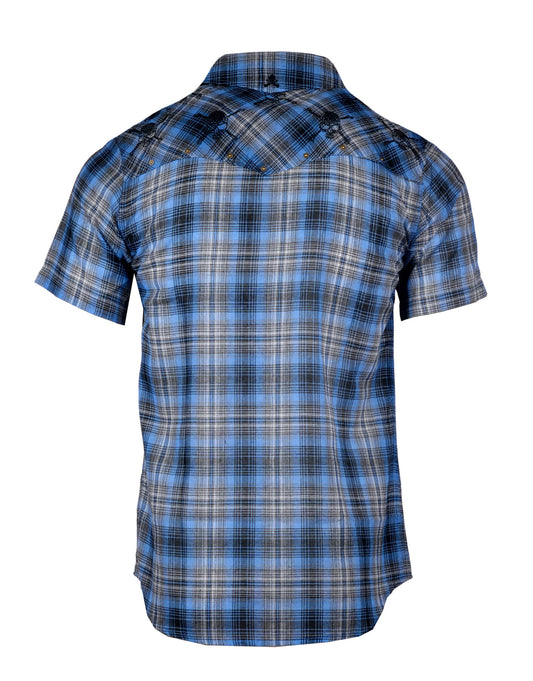 S/S Blue on Black