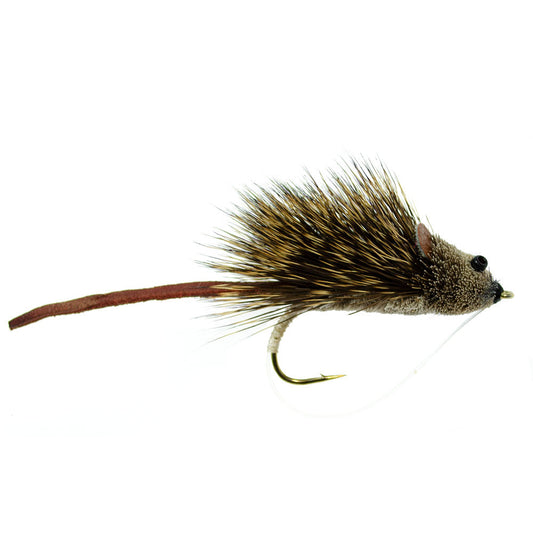 Deer Hair Scruffy Rat 6 Flies Hook Size 2 - Bass Fly Fishing Bug Wide Gape Bass Hooks With Weed Guard