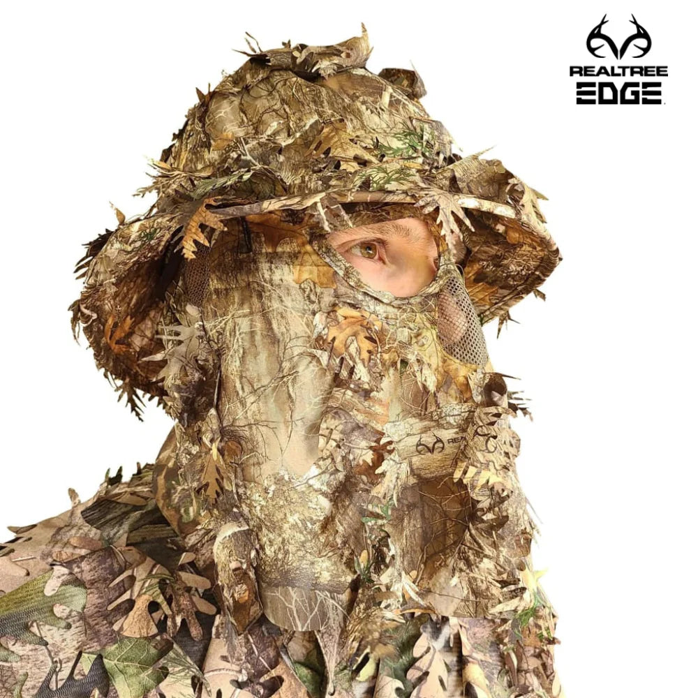 Hunting Hat & Camo Mask: 3D Leafy Bucket / Boonie Hat (Mossy Oak / Realtree)