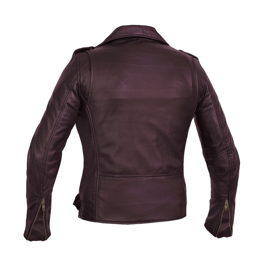 Rose Glow Women's Oxblood Fashion Leather Jacket