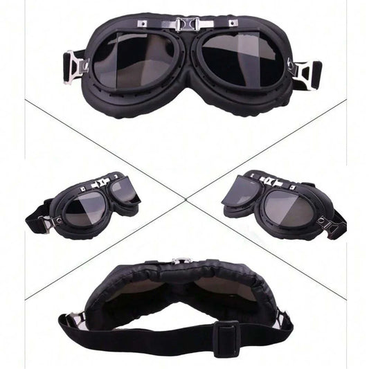 Motorcycle Leather Retro Goggles