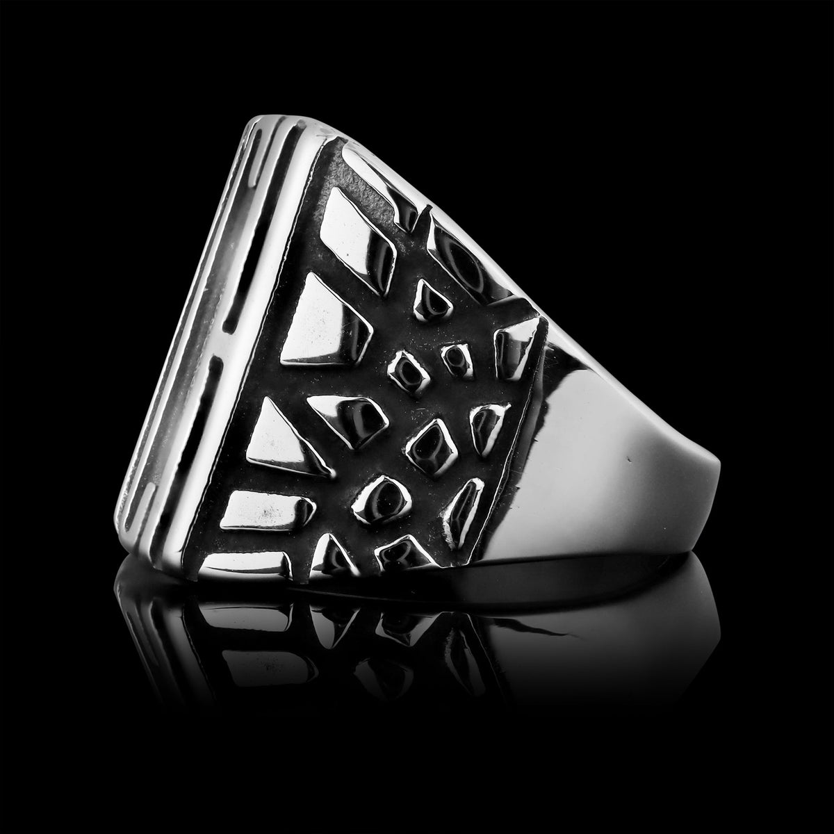 Stainless Steel "BITCH" Signet Unisex Ring