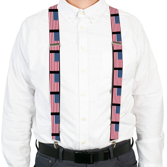 Suspenders - United States Flags