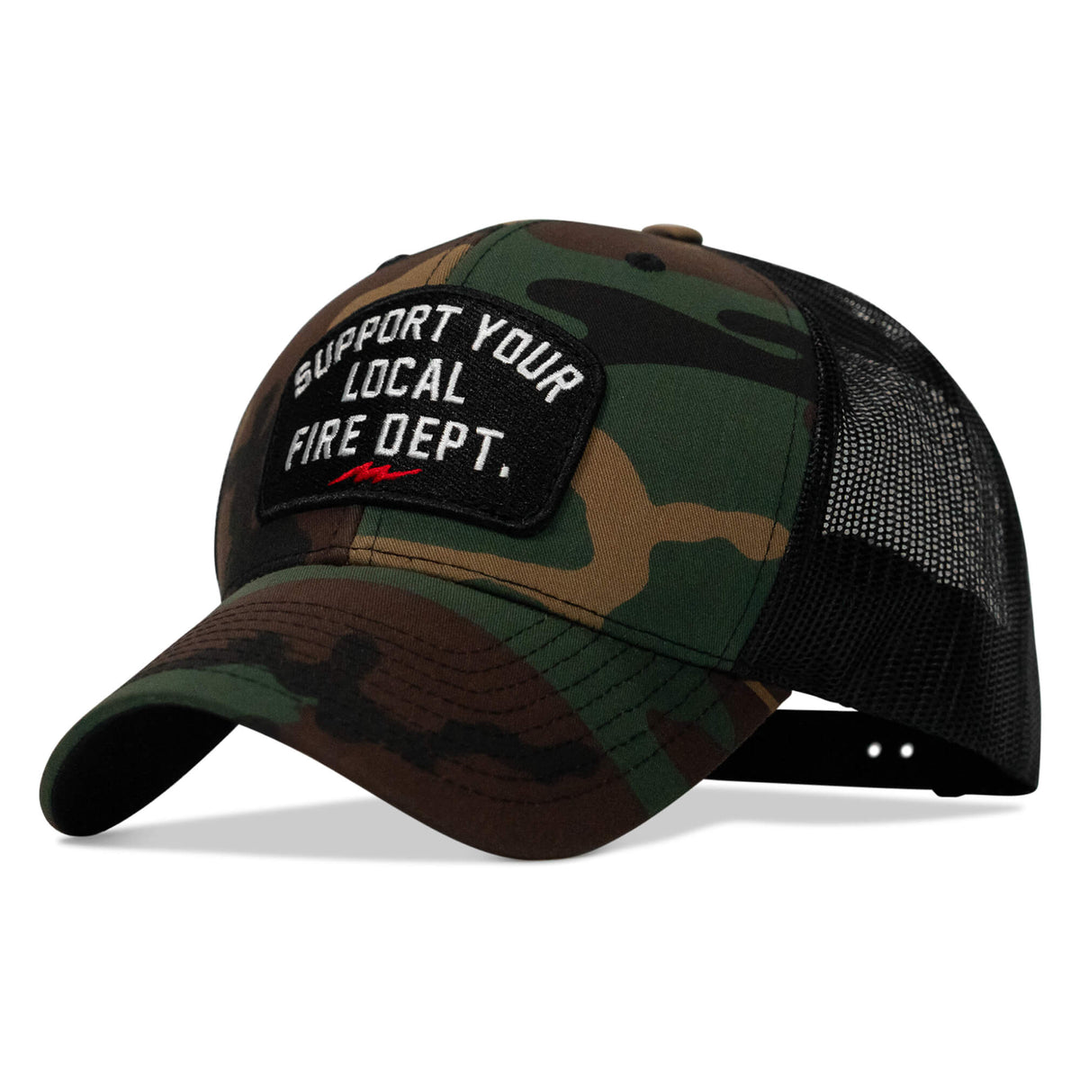 Support Your Local Fire Dept. Patch Snapback Hat