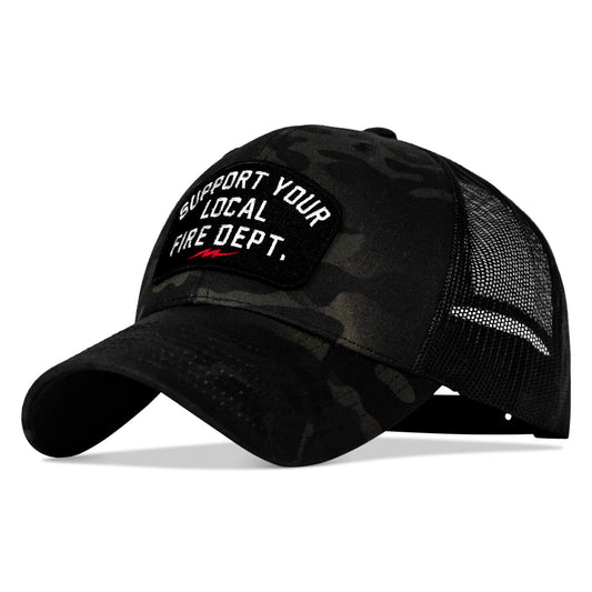 Support Your Local Fire Dept. Patch Snapback Hat
