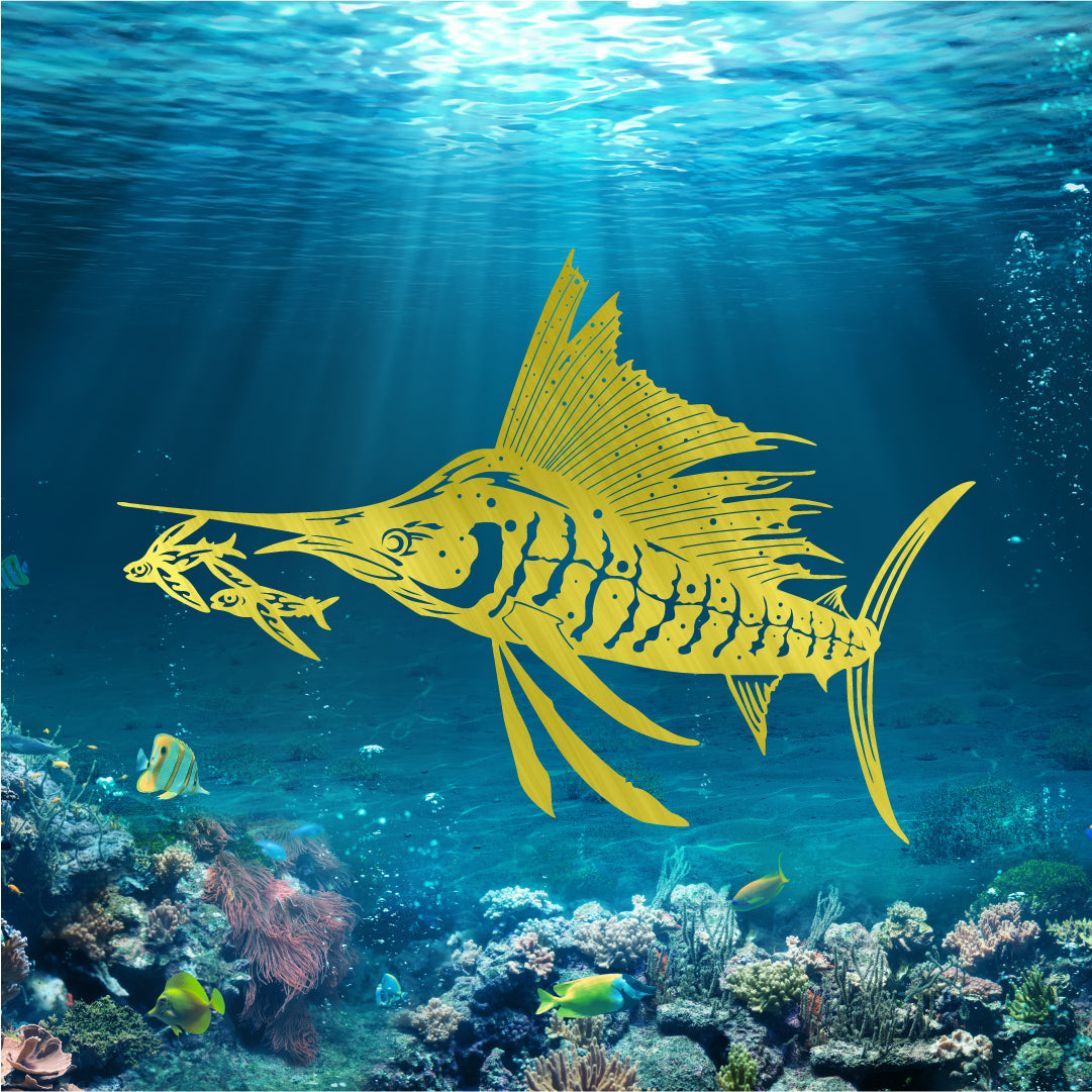 Sailfish Chasing Flying Fish