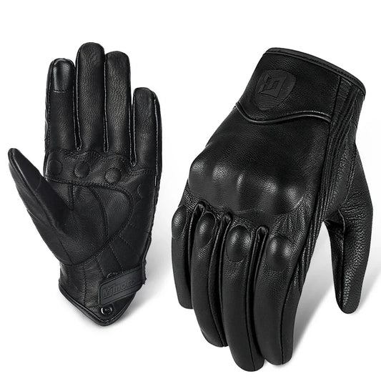 Leather Gloves Retro Biker