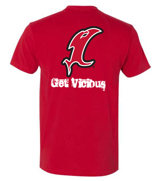 Vicious Classic "Get Vicious" Logo Tee - Premium Red
