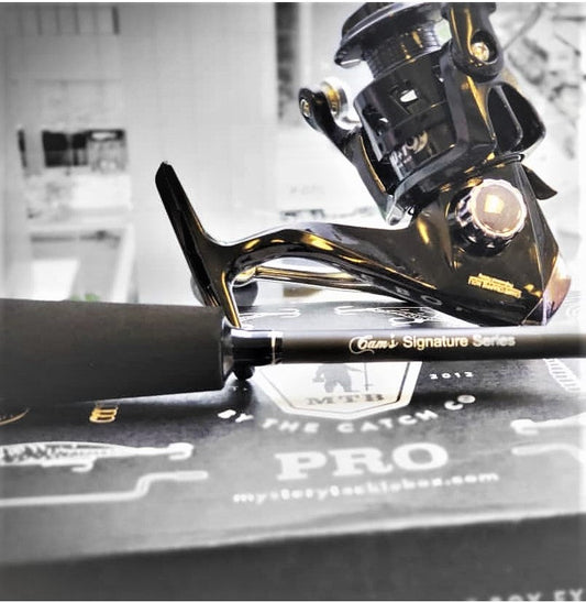 Cam's 100% Carbon BlackedOut Signature Series Titanium 6'6 2pc Crappie Rod (ONLY)