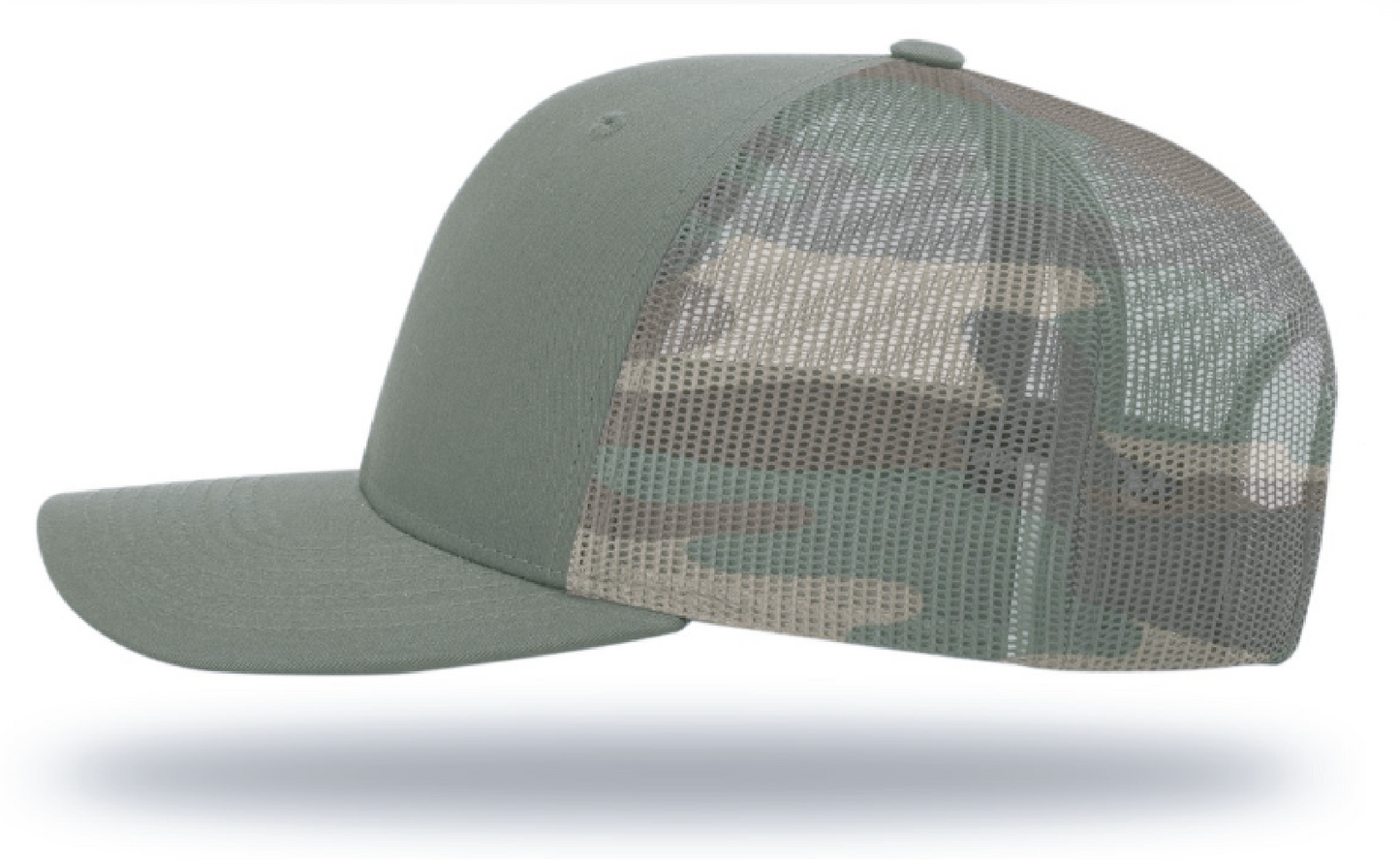 Shut Up & Fish Flag Patch - Green Camo