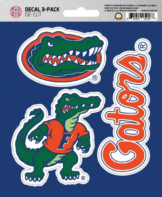NCAA Official Team Sticker Mats - Set of 3 Stickers