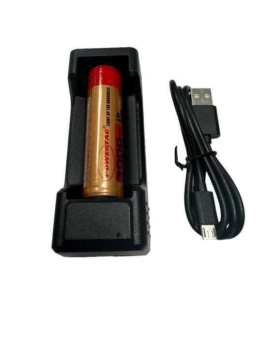 Powertac Single Bay USB Charger (18650)