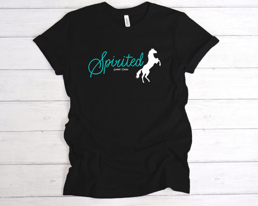 Spirited Horse Black Graphic Tee Shirt - Bourbon Cowgirl