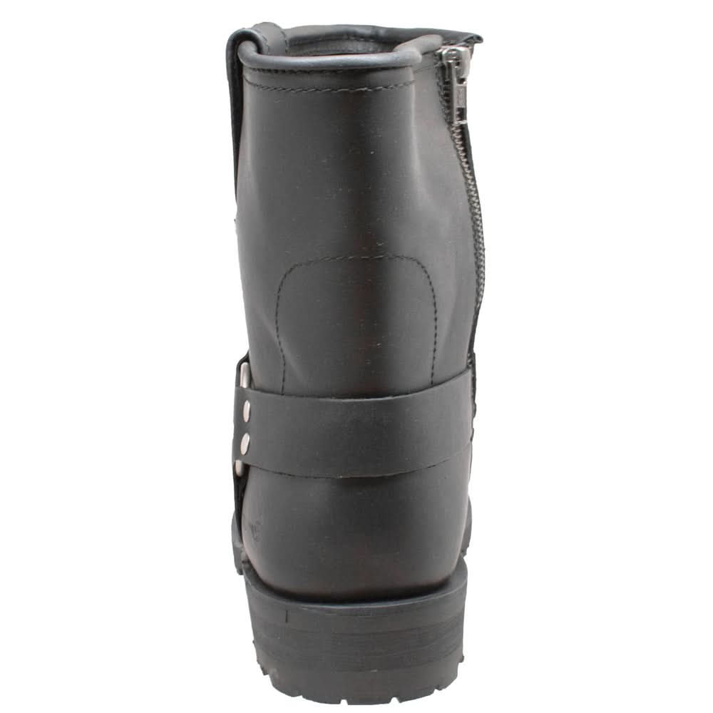Strikewalk Men's leather motorcycle boots - Black