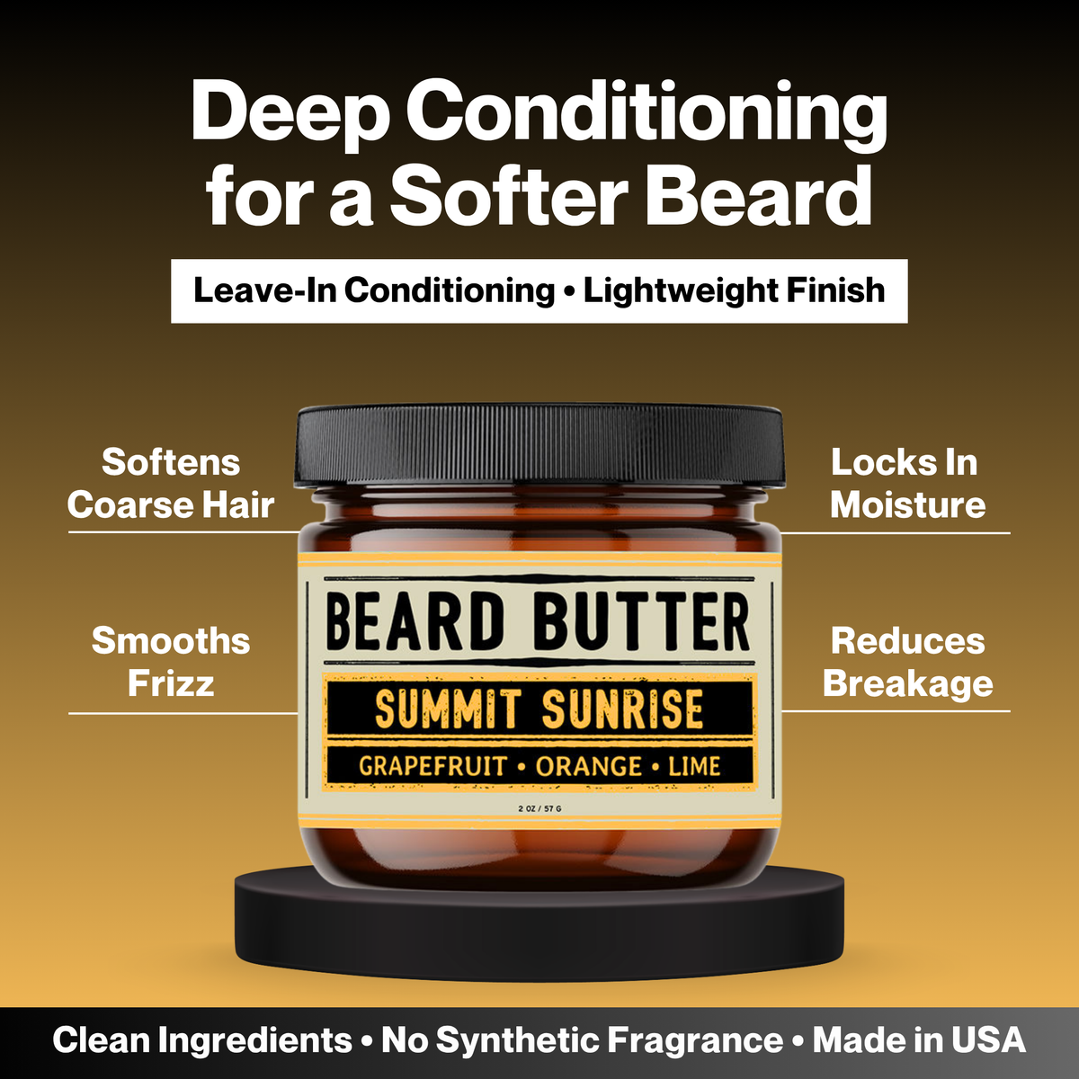 Summit Sunrise Beard Butter - Grapefruit, Orange, Lime