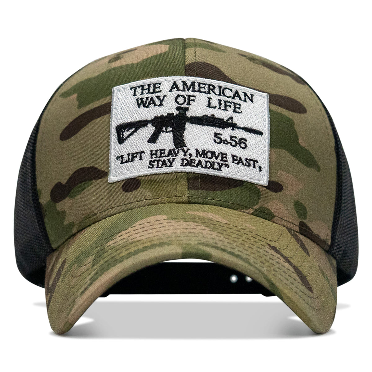 American Way Of Life White Patch Snapback Hat