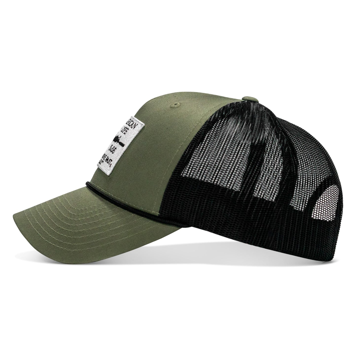 American Way Of Life White Patch Rope Snapback