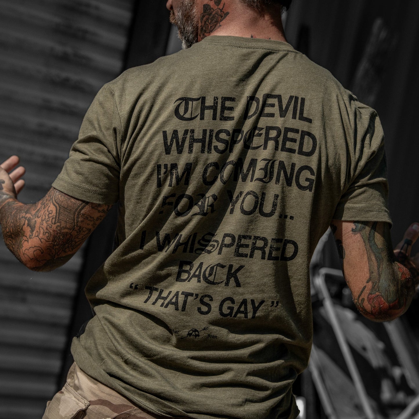 The Devil Whispered I'm Coming For You Men's T-Shirt