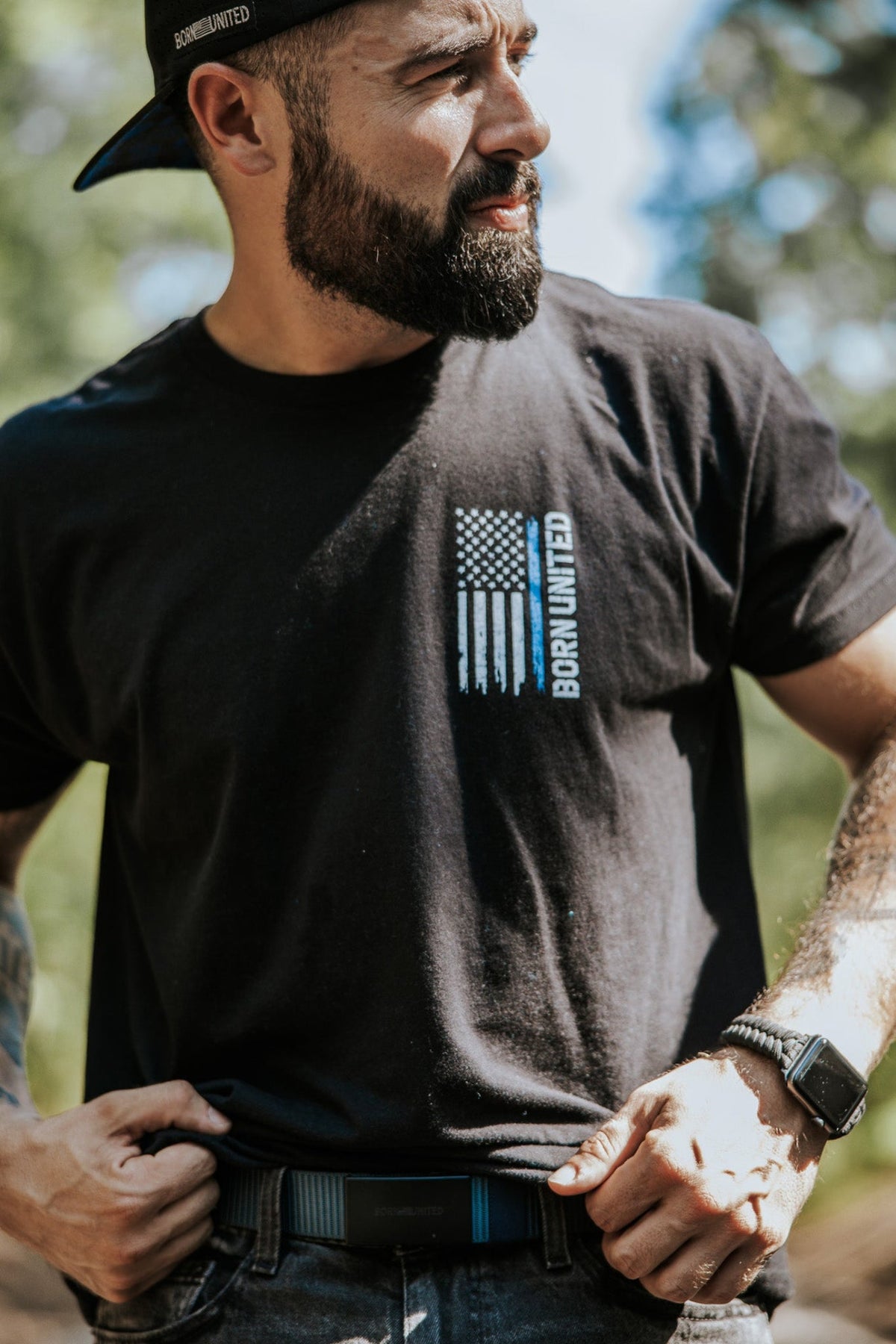 BU Logo Belt - Navy