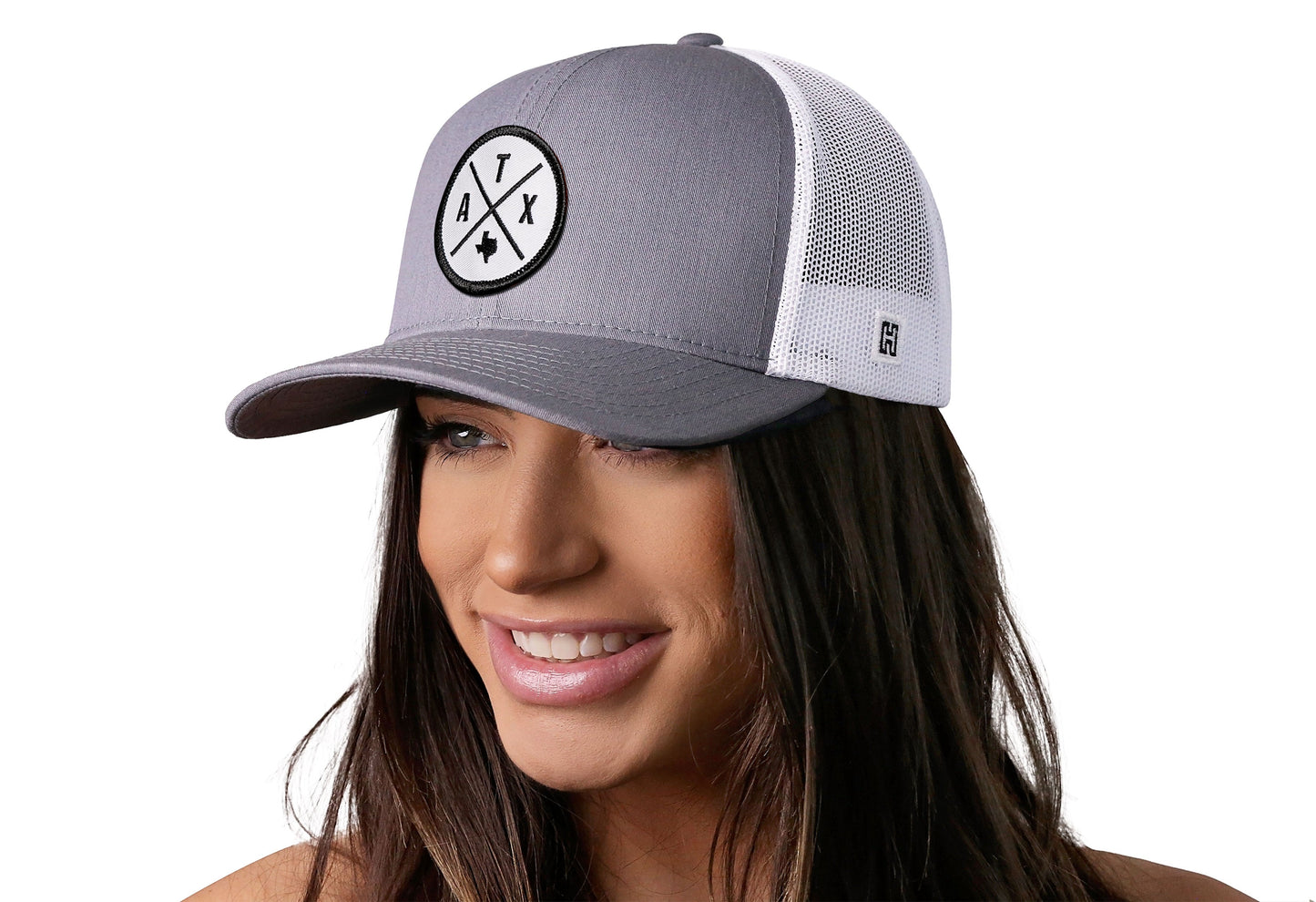 Austin Trucker Hat | Gray-White ATX X Snapback