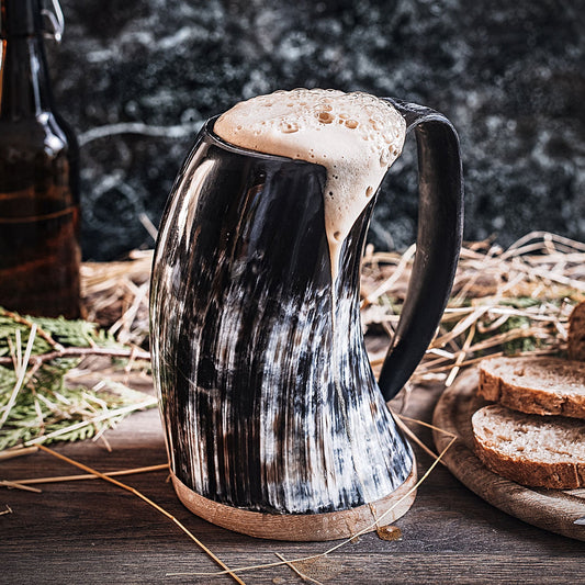 16 oz Horn Tankard Mug - Engraved