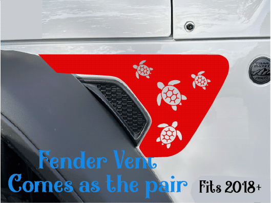 Fender Vent Decal - Sea Turtle