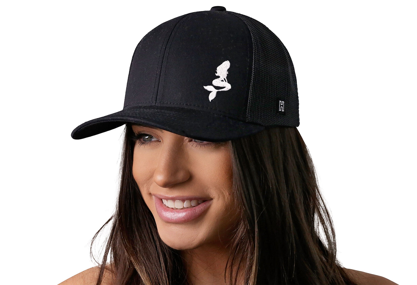 Mermaid Trucker Hat | Black Snapback