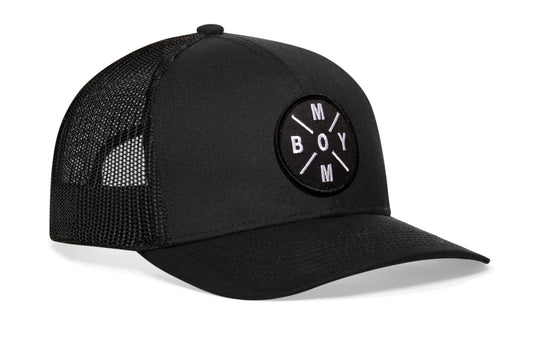 Boy Mom Trucker Hat | Black Snapback