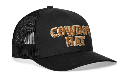 Cowboy Trucker Hat | Black Snapback