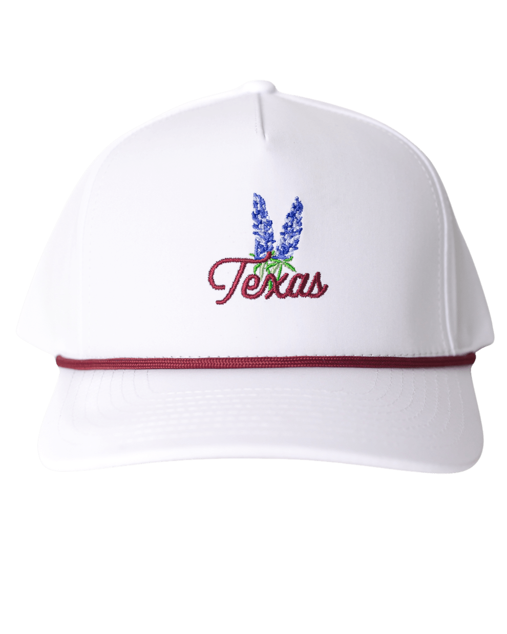Texas Bluebonnet Maroon Rope Hat