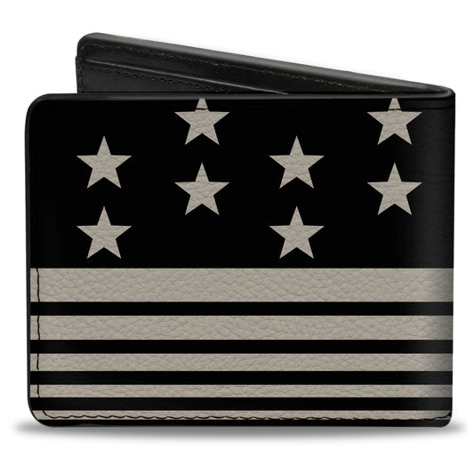 Bi-Fold Wallet - Americana Stars & Stripes8 Black Cream