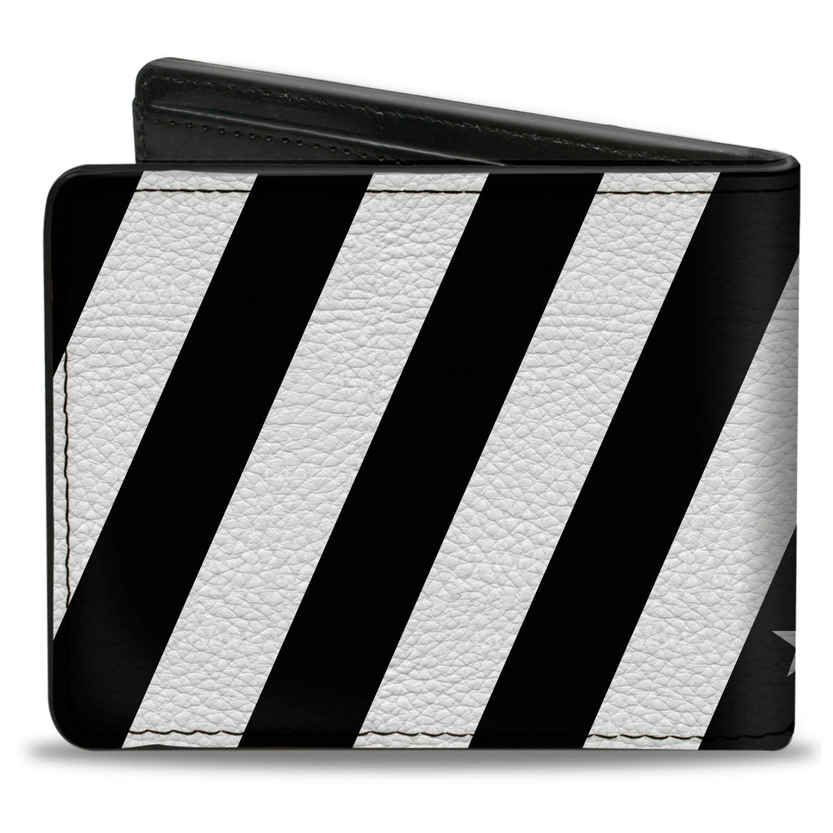 Bi-Fold Wallet - American Flag Diagonal Black White