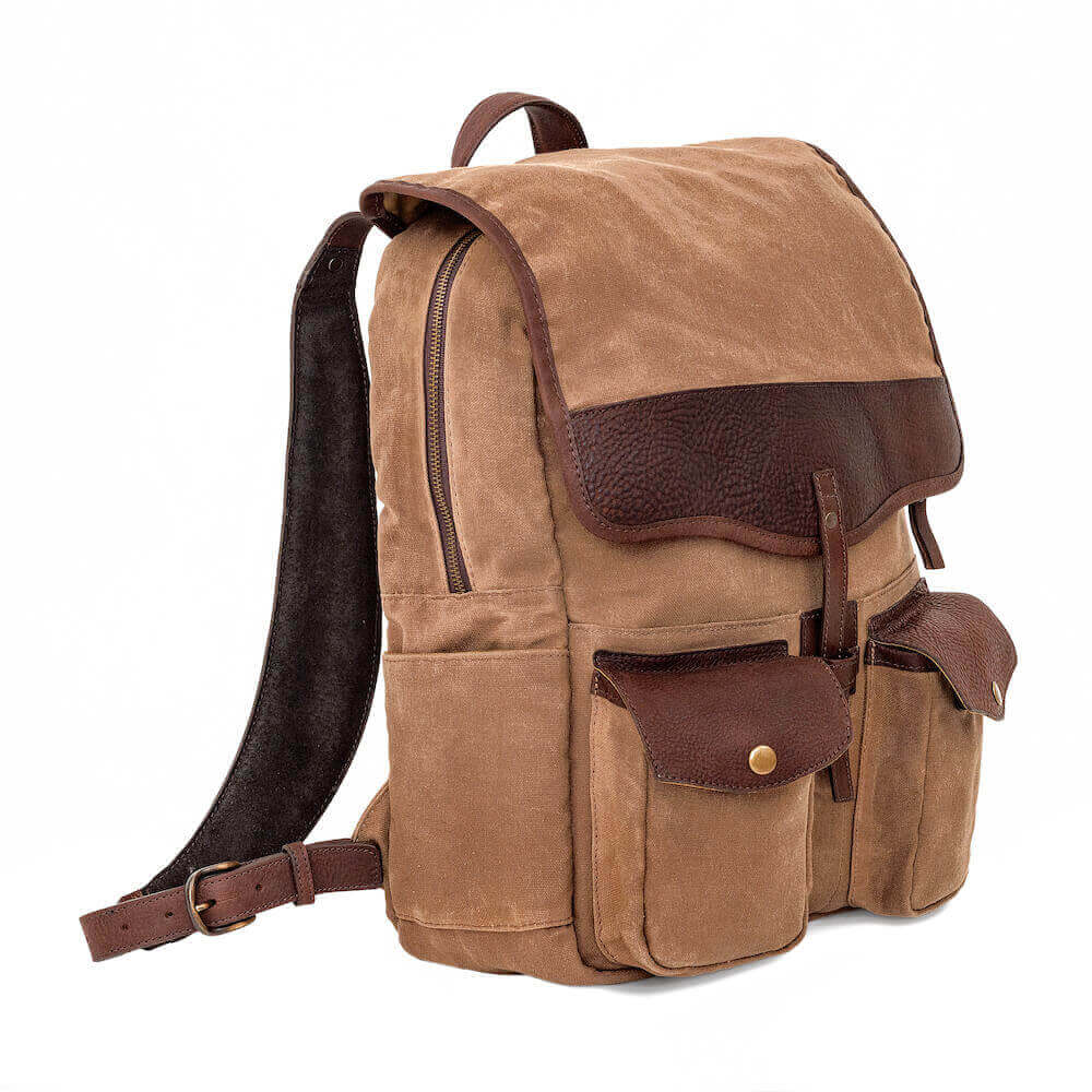 Campaign Leather & Waxed Canvas Backpack