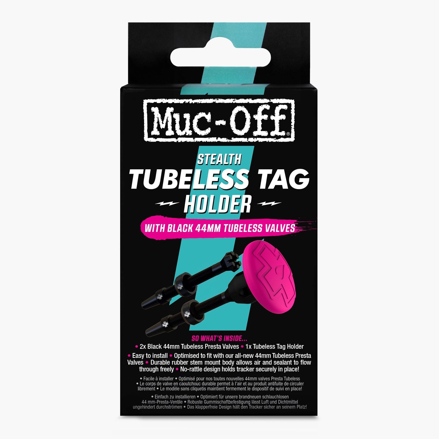 Stealth Tubeless Tag Holder & 44mm Valve Kit