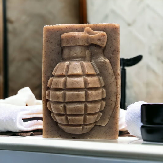 Whiskey & Bad Decisions Natural Grenade Soap (Spice, Vanilla)