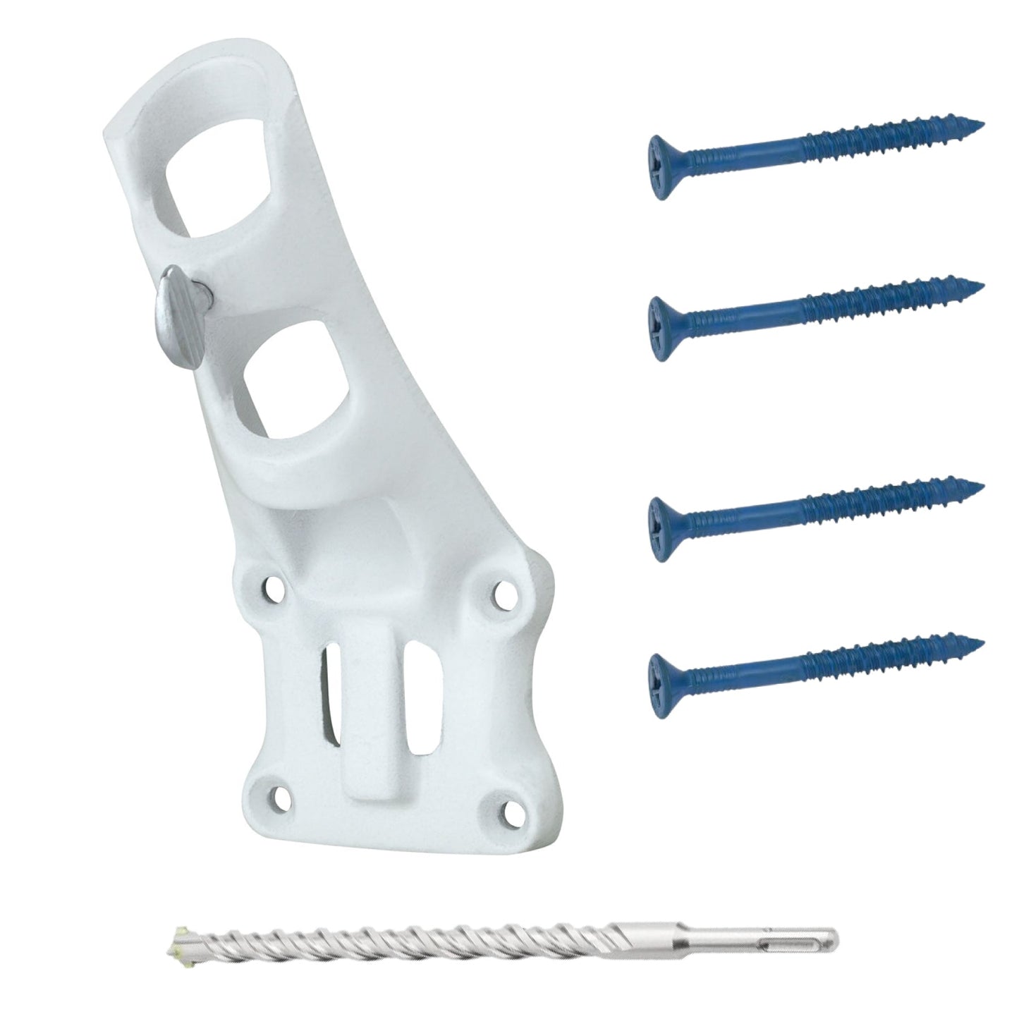 Aluminum 1" Flagpole Bracket - White