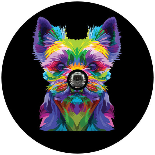 Pop Art Yorkshire Terrier/Yorkie Spare Tire Cover - Jeep, Bronco, RV, Camper, Van, Trailer