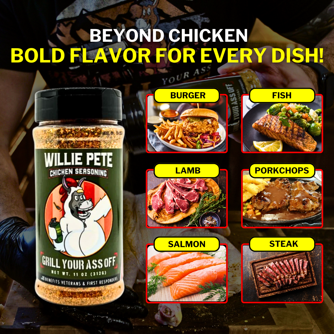 Willie Pete Chicken Seasoning - Poultry, Garlic, Pepper