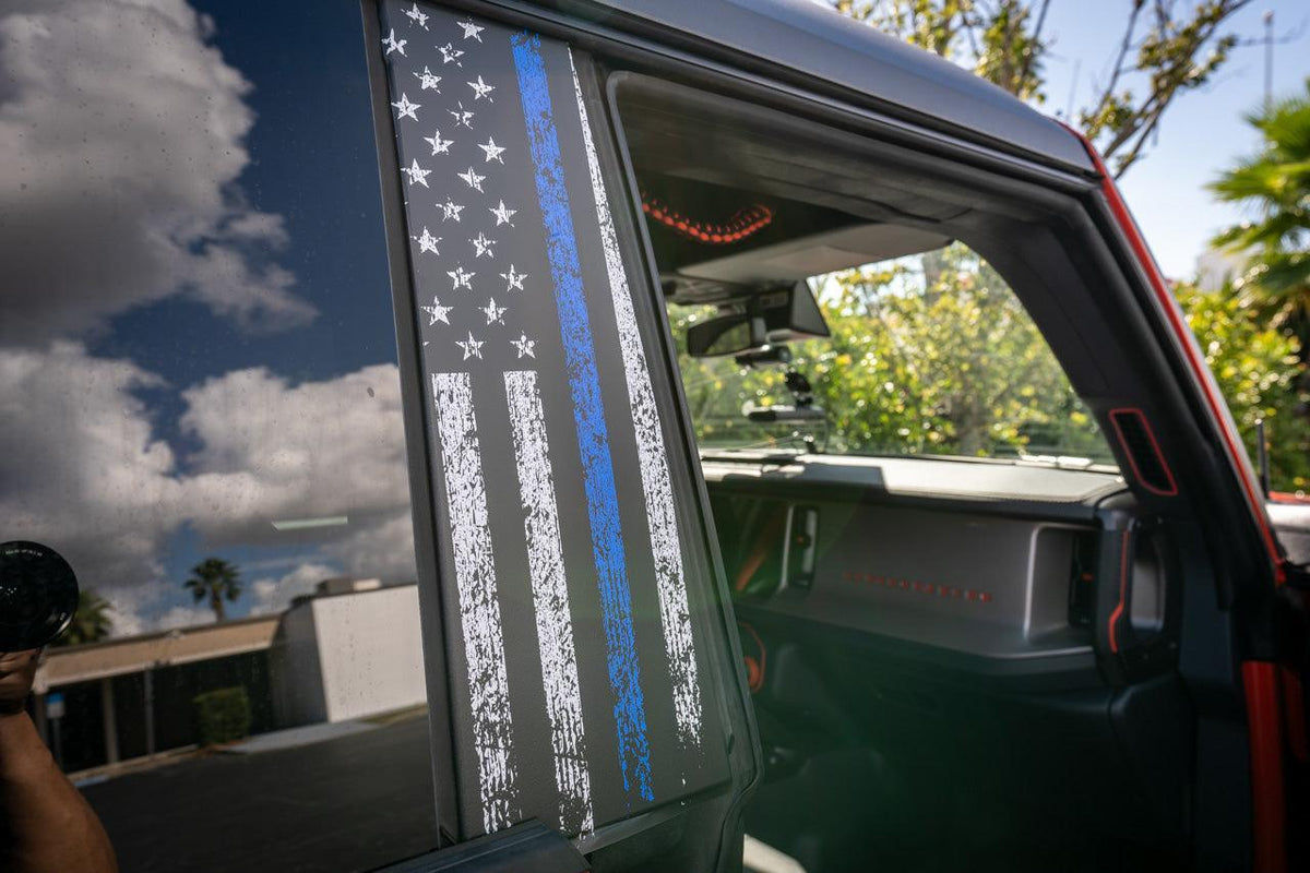 American Flag B Pillar Protection Kit (Printed Series) - 2021+ Bronco 4 Door