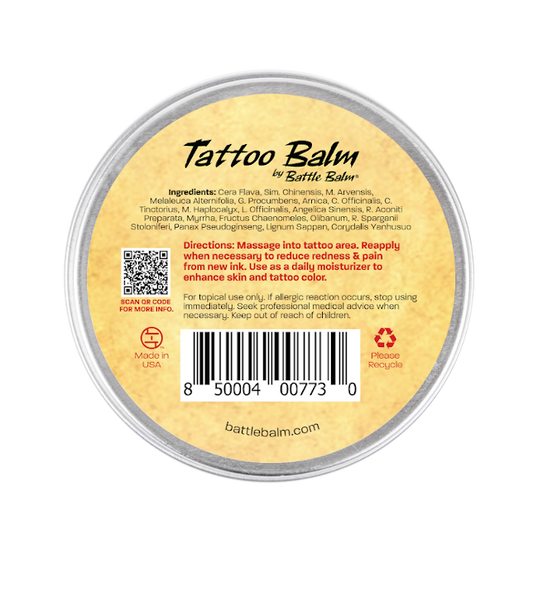 Battle Balm® Tattoo Balm - Tattoo Healing, Moisturizer, & Skin Repair Cream