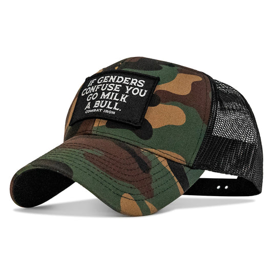 If Genders Confuse You, Go Milk A Bull Patch Snapback Hat