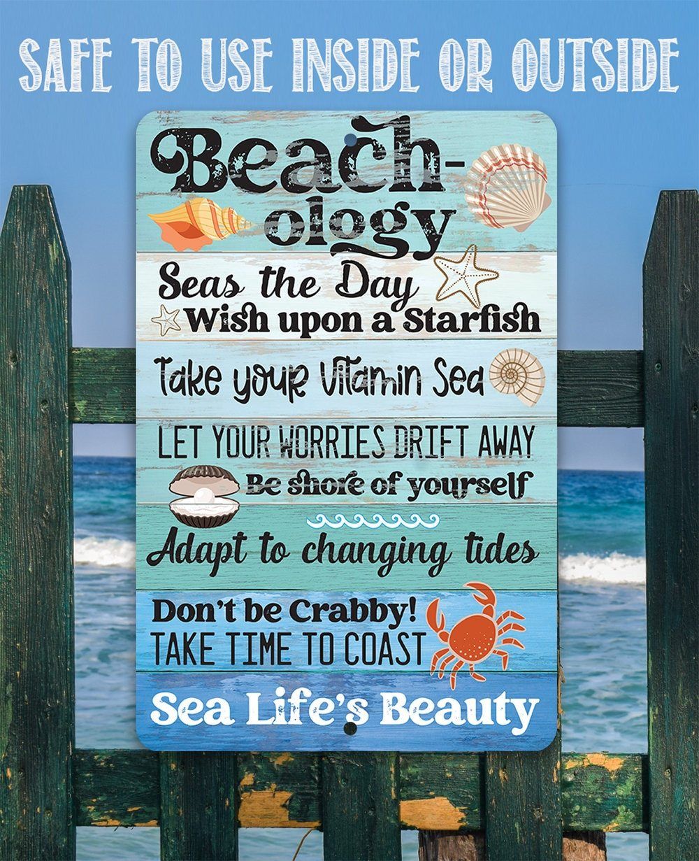 Beachology Sea Life's Beauty - Metal Sign