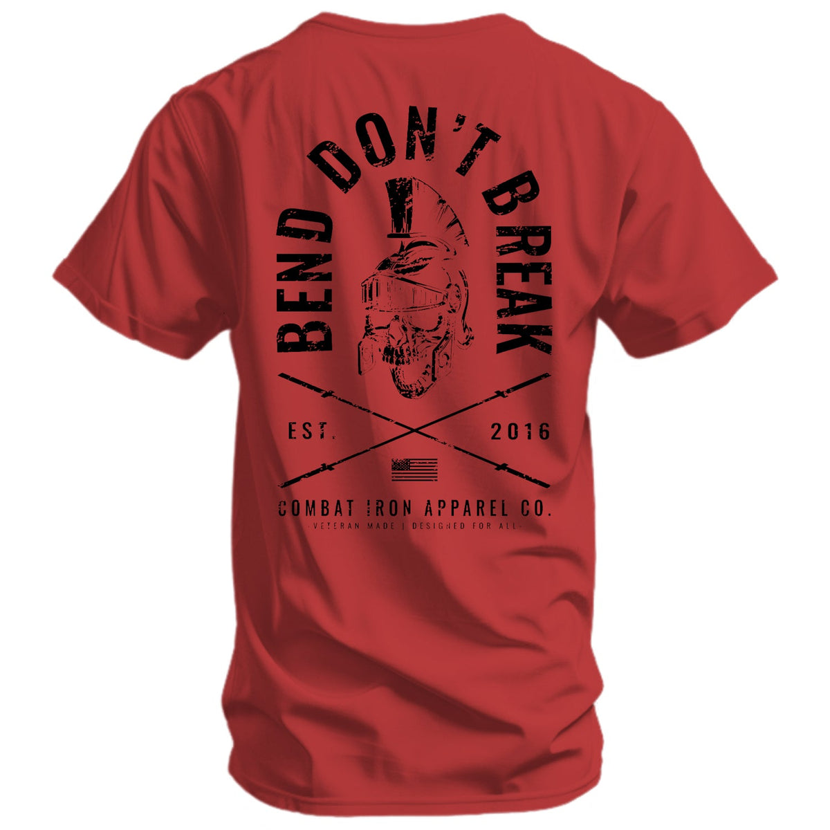 Bend Don't Break Barbell Skull Men's T-Shirt