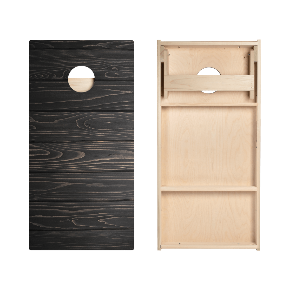 Black Stained Large Panel Wood Star Cornhole Boards