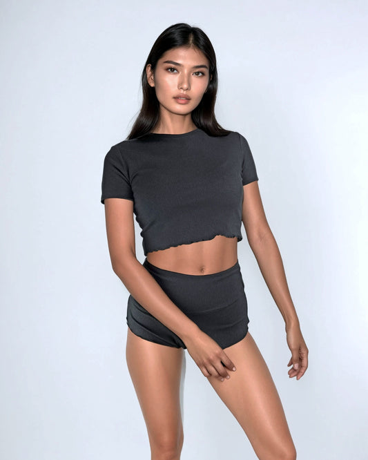Baby Tee - CloudRib™ Black