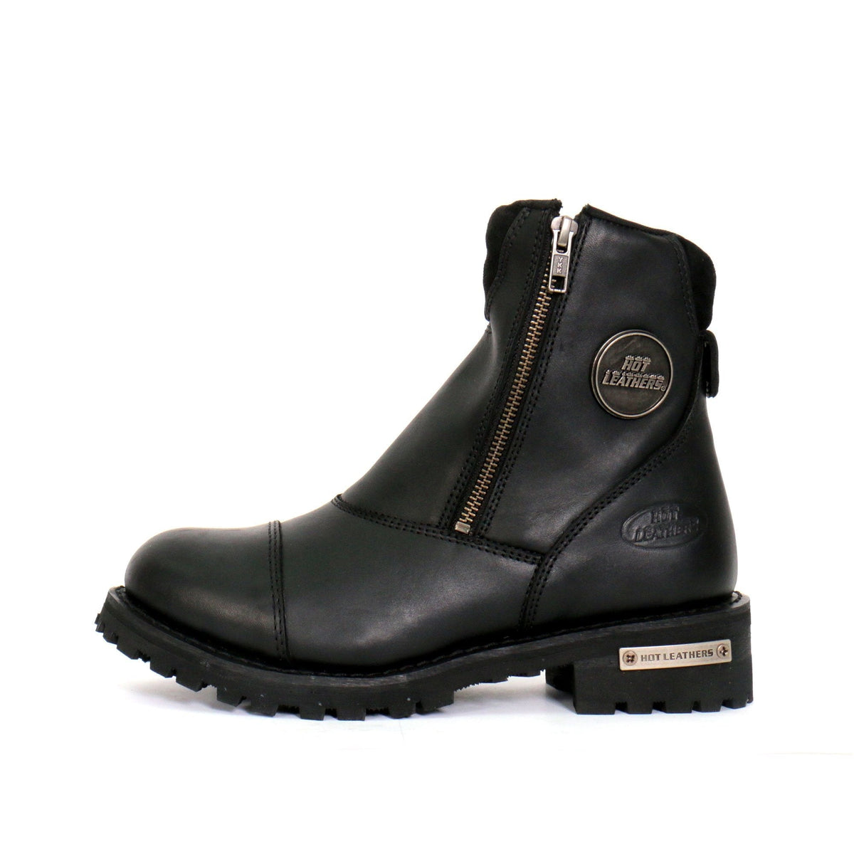 Ladies Double Trouble Black Zipper Boots - BTL1002