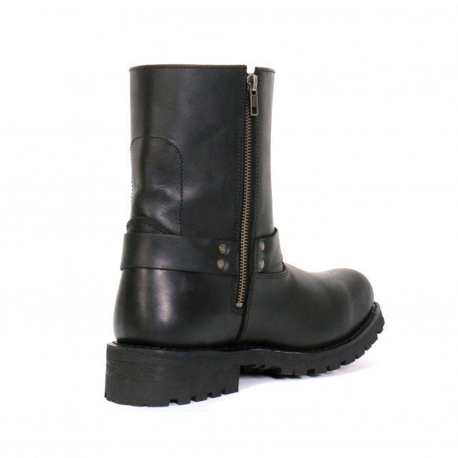 Men's Short Fuse Black Harness Boots - BTM1004